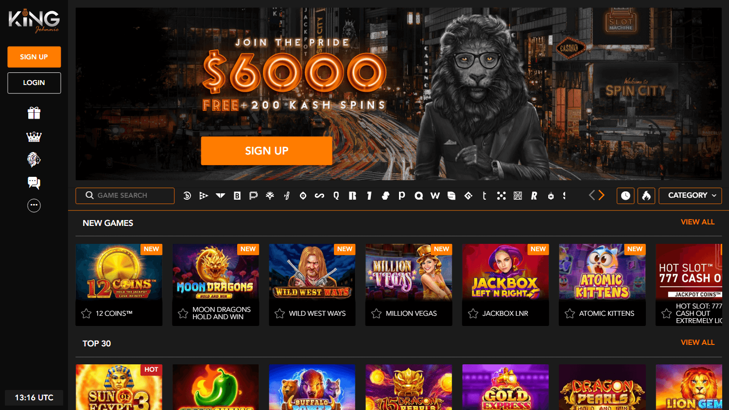 King Johnnie Casino screenshot