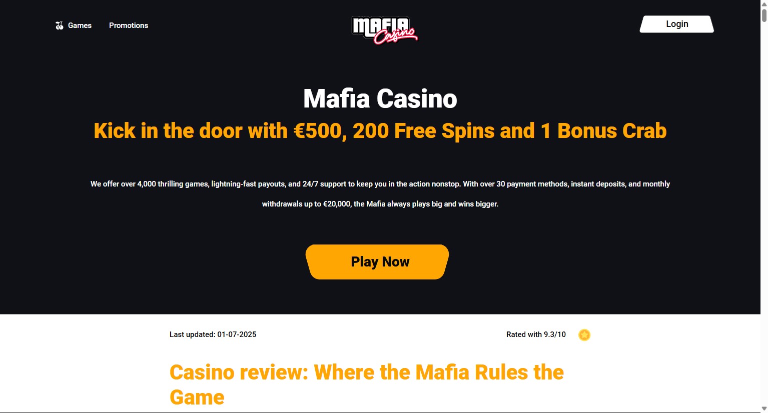 Mafia Casino screenshot