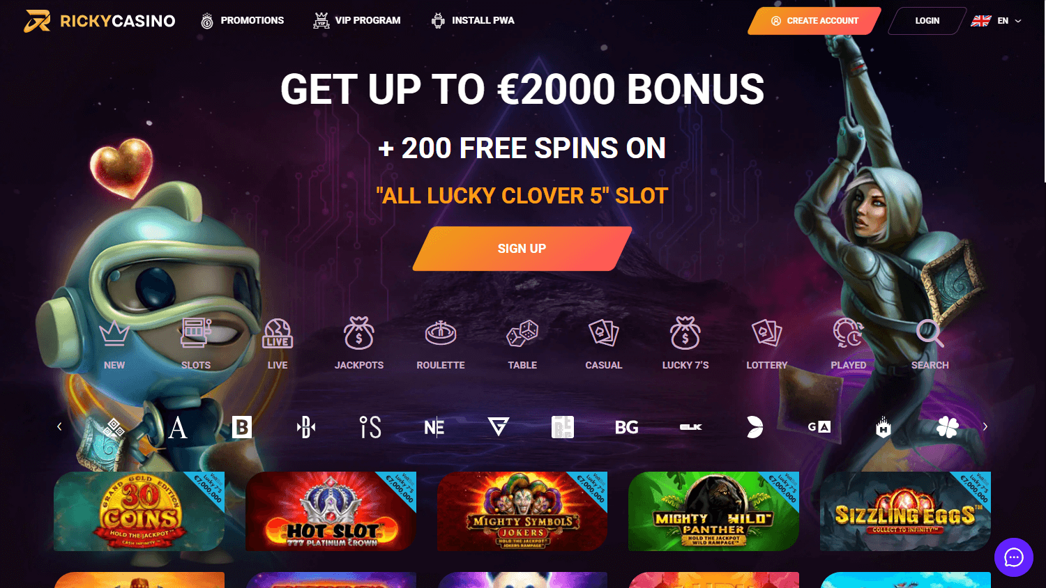 Ricky Casino screenshot